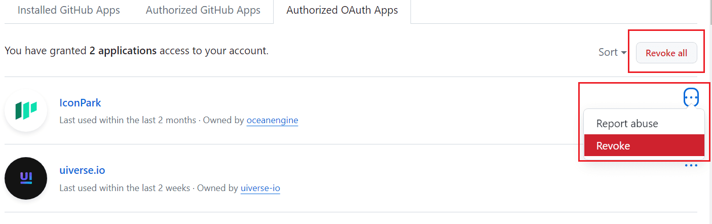 revoke-app-auth-in-github